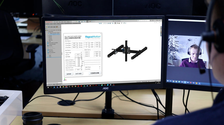 HEPCOMOTION's new configuration tool helps customers quickly configure multi-axis systems